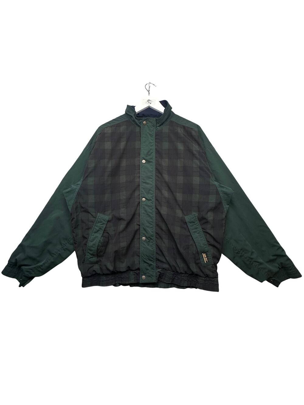 Vintage Tourney Gore-Tex Waterproof Plaid Windbreaker Jacket Mens Large Green
